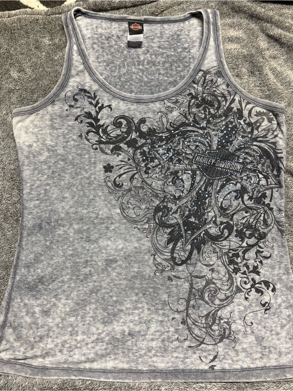 Harley Davidson Bedazzled Tank